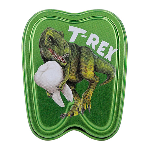 ASST | Plechová krabička Dino World T-Rex, zelená