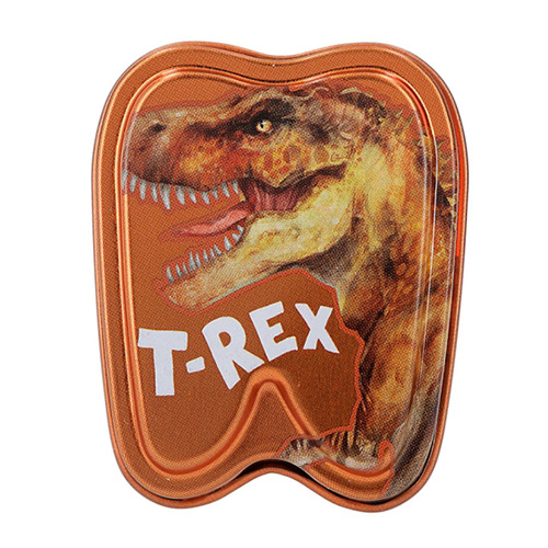 ASST | Plechová krabička Dino World T-Rex, oranžová