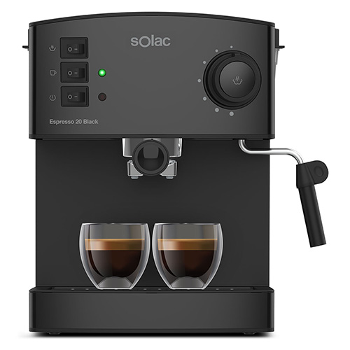 Espresso kávovar Solac CE4482, espresso, 20 barů, držák filtrů, objem 1.6 l, nerezo