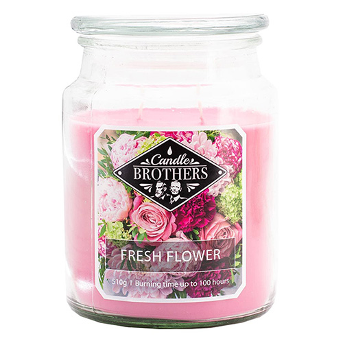 Svíčka ve skleněné dóze Candle Brothers Čerstvé květy, 510 g