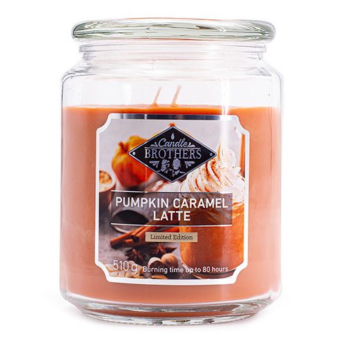 Svíčka ve skleněné dóze Candle Brothers Dýňové karamelové latté, 510 g