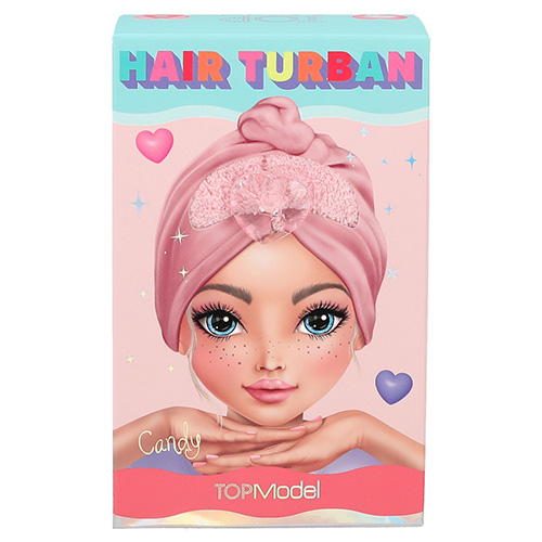 Vlasový turban Top Model Candy, růžový