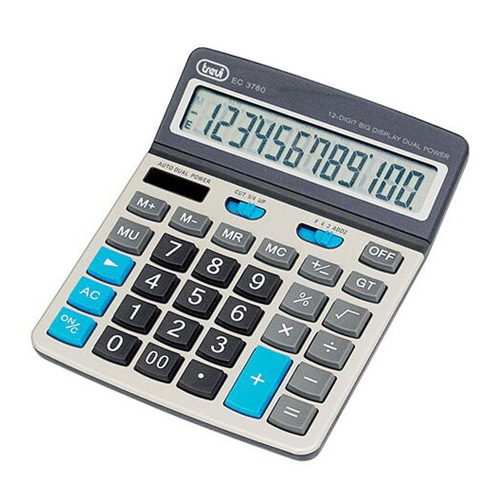 Kalkulačka Trevi EC 3780/SL, elektronická, stolní, automatické vypnutí, napáj
