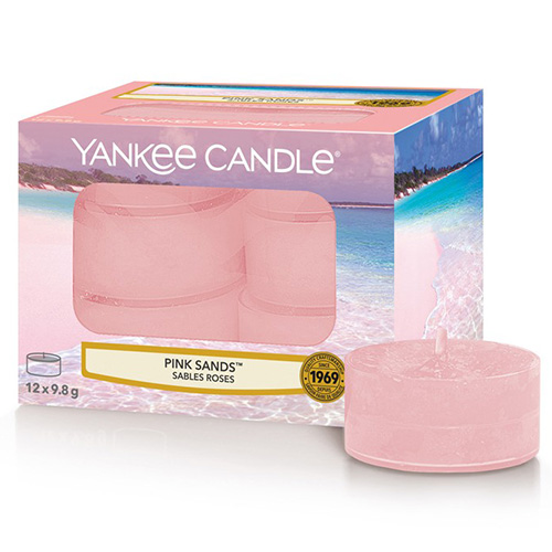 Svíčky čajové Yankee Candle Růžové písky, 12 ks