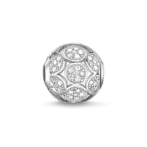 Korálek "Jiskřivý kruh" Thomas Sabo K0147-051-14, Karma Beads, 925 Sterling silver, zirconia whi