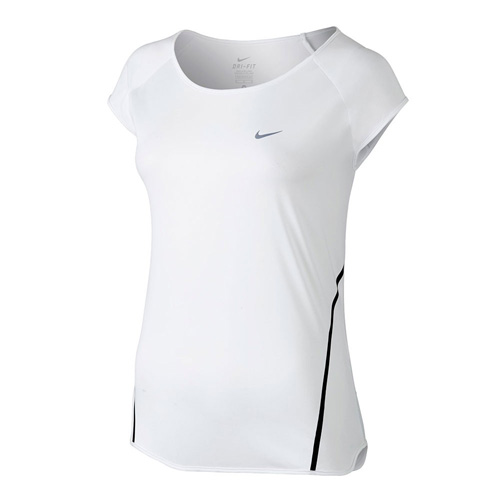 Nike RUN FREE FRAMED SS 10 | RUNNING | WOMENS | SHORT SLEEVE TOP | WHITE/BLACK/REFLE