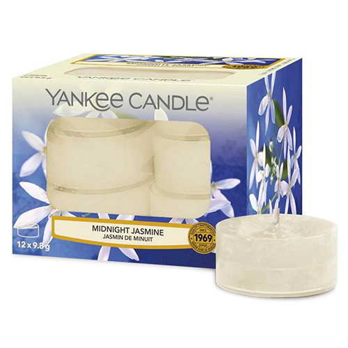 Svíčky čajové Yankee Candle Půlnoční jasmín, 12 ks