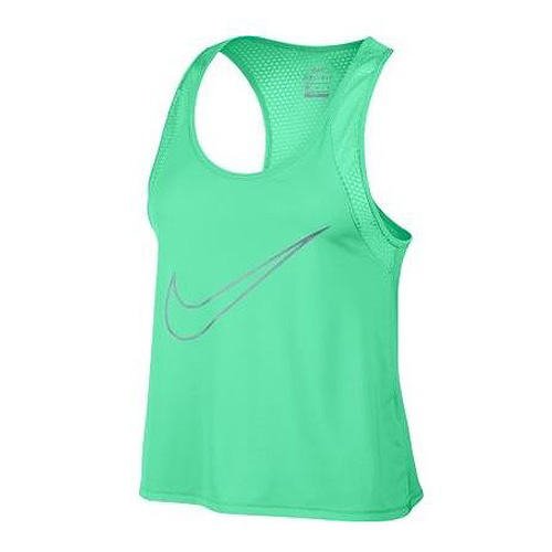 Nike W NK DRY TANK RUN FAST 10 | RUNNING | WOMENS | TANK TOP/SINGLET | GREEN GLOW/REFLEC