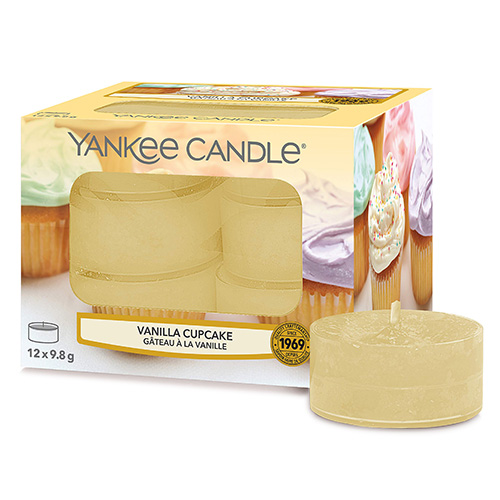Svíčky čajové Yankee Candle Vanilkový košíček, 12 ks