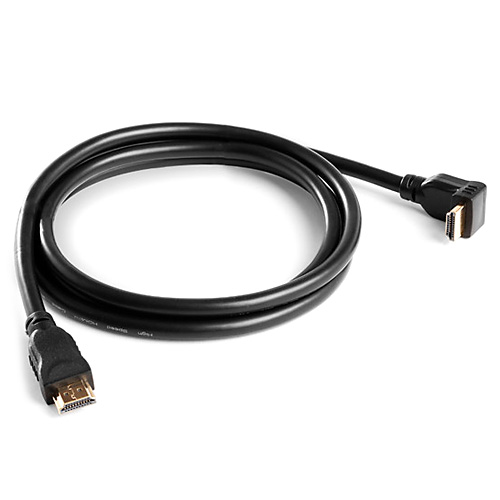 Propojovací HDMI kabel Meliconi 497013, běžný oplet, rovné a zahnuté zakončení, 1,5 m