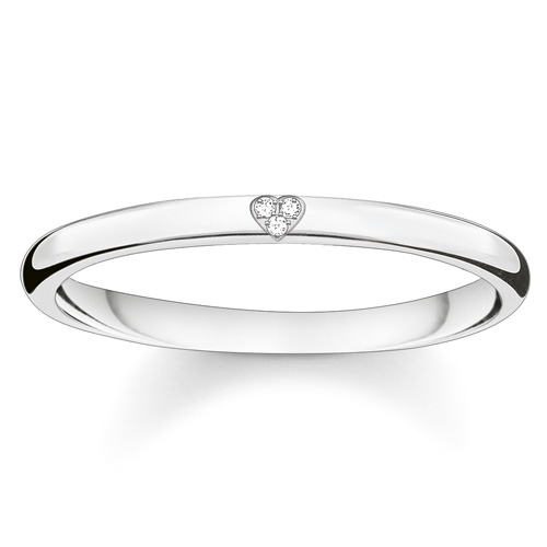 Prsten "Srdce" Thomas Sabo D_TR0016-725-14-52, Sterling Silver, 925 Sterling silver, wh