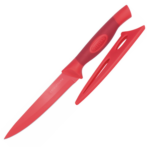 Univerzální nůž Stellar Colourtone, čepel nerezová, 12 cm, červený