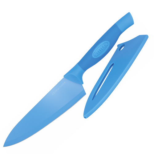 Kuchařský nůž Stellar Colourtone, čepel nerezová, 18 cm, modrý