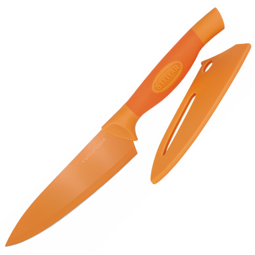 Kuchařský nůž Stellar Colourtone, čepel nerezová, 15 cm, oranžový