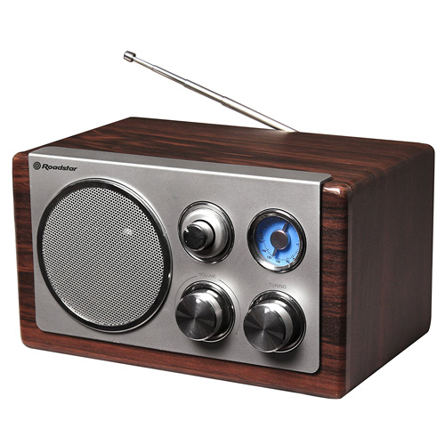 Rádio Roadstar HRA-1245N/WD, dřevěné, retro, FM, 16 W