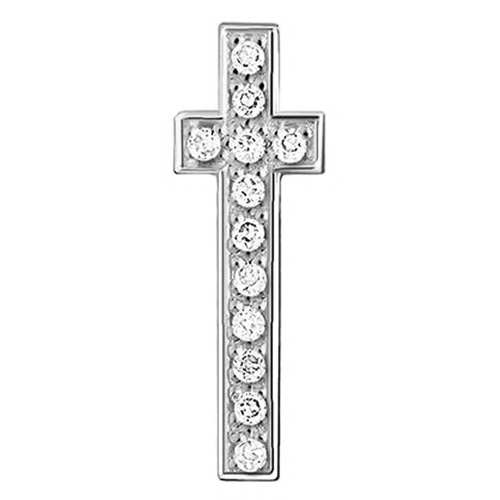Náušnice "Kříž" Thomas Sabo D_H0011-725-14, Sterling Silver, 925 Sterling silver, white