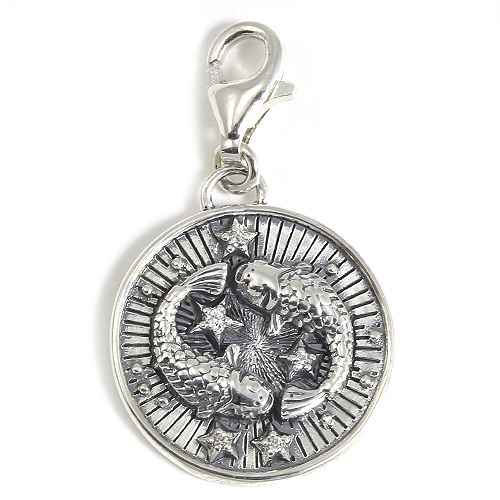 Přívěsek "Znamení zvěrokruhu Ryby" Thomas Sabo 1639-643-21, Charm Club, 925 Sterling silver, blackened, zir