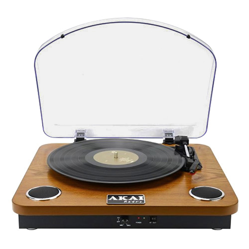 Gramofon AKAI ATT-11BT, bluetooth, rychlost vinylů 33/45/78, dřevěné prove