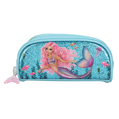 Kosmetická taška Fantasy Model Mořská panna, tyrkysová s glitry