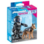Policejní těžkooděnec se psem Playmobil