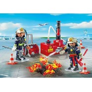 Zásah hasičů s vodní pumpou Playmobil
