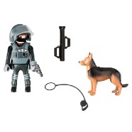 Policejní těžkooděnec se psem Playmobil