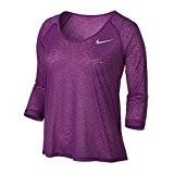 T-Shirt de Course Nike Dri-Fit Cool Breeze 3/4 M Cosmic Violett/Reflektives Silber