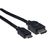 Manhattan 304955 High Speed HDMI-Kabel Mini HDMI Stecker auf HDMI Stecker geschirmt 1,8 m schwarz