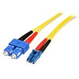 StarTech SMFIBLCSC10 - Cable adaptador de red monomodo dúplex fibra óptica LC-SC 9/125, 10 m
