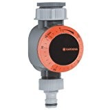 Temporizador de riego GARDENA: reloj automático de riego para grifos 26,5 mm (G 3/4) o 33,3 mm (G1), duración flexible de riego (5-120 min), sistema de conexión rápida (1169-20)