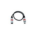 OMNITRONIC 3-Pin XLR Cable 0.5 m Black/Red