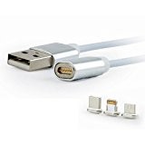 Gembird CC-USB2-AMLM31-1M USB 2.0 8-pin/MicroUSB/USB-C White cable interface/gender adapter - Cable Interface/Gender Adapters (USB 2.0, 8-pin/MicroUSB/USB-C, Male/Male, 1 m, White)