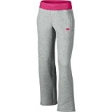Nike Girl's N40 Brushed Fleece Pant - Dark Grey Heather/Pink Force/Pink Force, X-Small