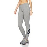 Nike Women's Leg-A-See Logo Tights - Carbon Heather/Obsidian, Large