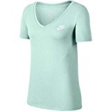 Nike Women's Sportswear V-Neck Lbr T-Shirt, Igloo/(White), S