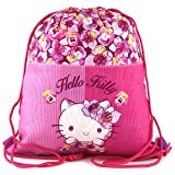 Target Hello Kitty Flowers Drawstring Bag Strandtasche, 35 cm, Rosa (Pink)