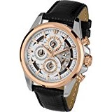 Jacques Lemans Men's Quartz Watch with Rose Gold Dial Chronograph Display and Brown Leather Strap 1 1847.C