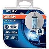 OSRAM COOL BLUE INTENSE H7, Lampe de phare halogène, 64210CBI-HCB, 12 V véhicule de tourisme, boîte duo (2 pièce)