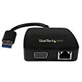 StarTech.com Mini station d'accueil - Mini-Dock USB 3.0 universelle PC portable avec VGA - Adaptateur NIC USB 3.0 vers Gigabit Ethernet