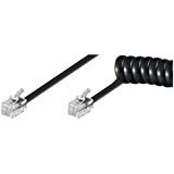 Goobay 4m RJ-10 Cable 4m Black networking cable - Networking Cables (4 m, Black)