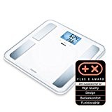 Beurer 748.24 BF 850 Diagnostic Scales with Extra Large Weighing Platform, Networking, between Smartphone and Scale, White