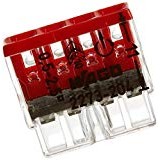 WAGO 2273-204 Compact Socket Terminal 4 x 0.5-2.5 mm² No. 2273-204 Red (Pack of 100)