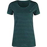 Fjällräven High Coast Stripe Camiseta, Mujer, Verde (Copper Green), 2XS