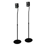 Hama 49594 Speaker Slim Stand, Black, 123 cm/5 kg