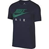 Nike M NSW SS Air 3, Unisex Adult T-Shirt, unisex adult, AA2303, Obsidian/Green Noise, Small