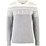 Fjällräven oevik Scandinavian Sweater Women – Maglione Lavorato A Maglia Con Lana, Grigio (020), XL