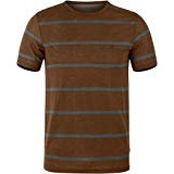 Fjällräven High Coast Stripe maglietta uomo, Uomo, High Coast Stripe T-Shirt, castagna, S