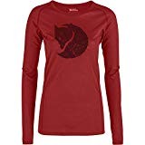 Fjällräven Abisko Trail Camiseta de Printed Long Sleeve Women – Camiseta para mujer, color Lava (335), tamaño extra-small