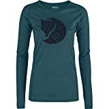 Fjällräven Abisko Trail Camiseta de Printed Long Sleeve Women – Camiseta para mujer, color glacier green, tamaño extra-small