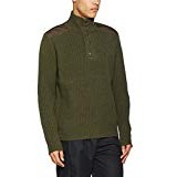 Fjällräven vaerm Land T di Neck Sweater maglione in lana, Uomo, Värmland T-neck Sweater, verde oliva scuro, L
